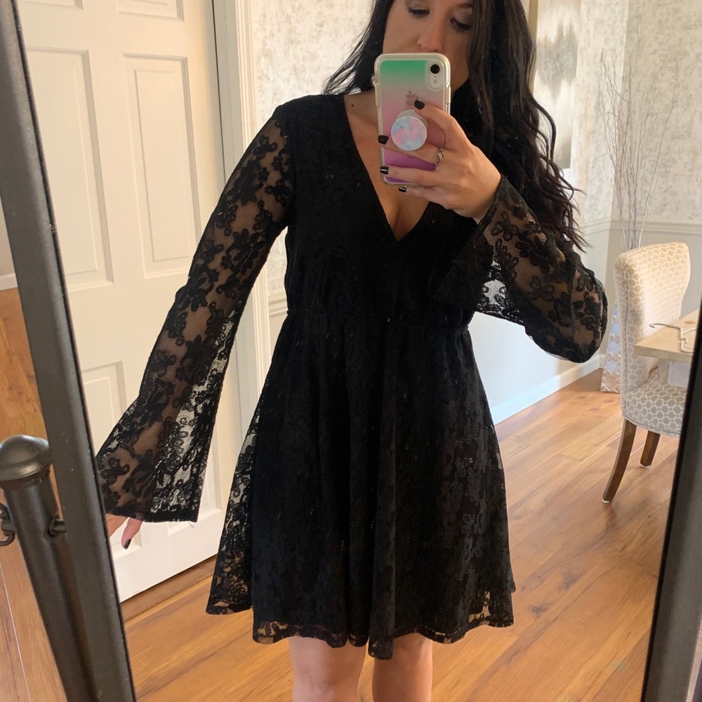 Express long sleeved boho dress